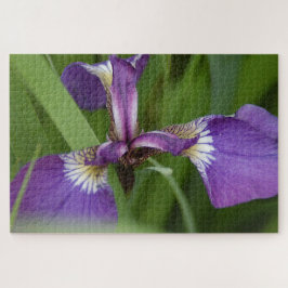 美しい紫色の虹彩花の写真 ジグソーパズル