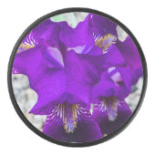 美しい紫色の虹彩 アイスホッケーパック (正面)