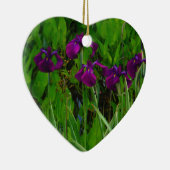 美しい紫色の虹彩 セラミックオーナメント (右)