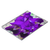 美しい紫色の虹彩 ノートブック (左側)