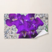 美しい紫色の虹彩 バスタオルセット (ハンドタオル)