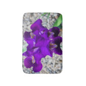 美しい紫色の虹彩 バスマット (正面縦)