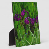 美しい紫色の虹彩 フォトプラーク (側面)