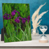 美しい紫色の虹彩 フォトプラーク (側面)