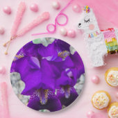 美しい紫色の虹彩 ペーパープレート (パーティー)