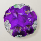 美しい紫色の虹彩 ラウンドクッション (裏面)