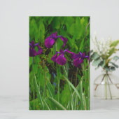 美しい紫色の虹彩 便箋 (スタンド正面)