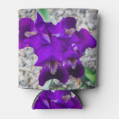 美しい紫色の虹彩 缶クーラー (正面)