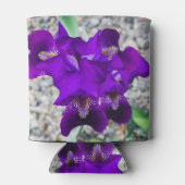 美しい紫色の虹彩 缶クーラー (裏面)