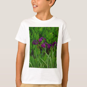 美しい紫色の虹彩 Tシャツ