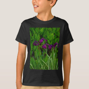 美しい紫色の虹彩 Tシャツ
