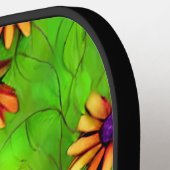 美しい紫色の蝶の花草原 ピックルボールラケット (左詳細)