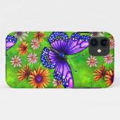 美しい紫色の蝶の花草原 Case-Mate iPhoneケース (裏面(横))