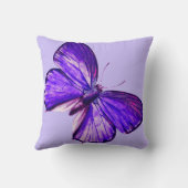 美しい紫色の蝶 クッション (裏面)