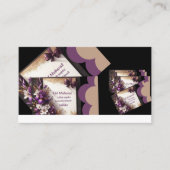 美しい紫色のEid Mubarakカードデザイン 名刺 (正面)