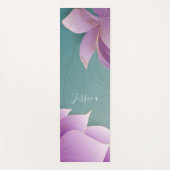 美しい紫蓮の花パーソナライズされたヨガM ヨガマット (正面)