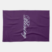 美しい紫賛美色のキッチンタオル キッチンタオル (横)