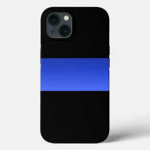 美しい細いブルーライン警察のグラデーション iPhone 13ケース
