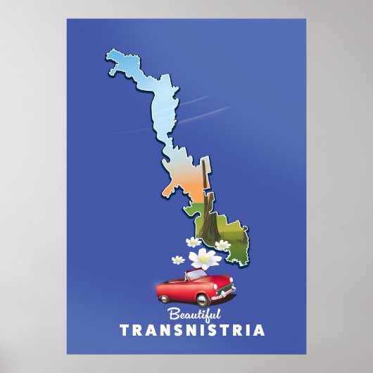 美しい経鼻線地図 ポスター (正面)