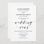 美しい結エレガント婚招待状カード 招待状 (正面/裏面)