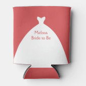 美しい結婚ガウンブライダルシャワー 缶クーラー (正面)