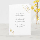 美しい結婚グリーティングカード カード (黄色い花)