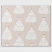 美しい結婚ドレスブライダルシャワー ラッピングペーパー (フラット)