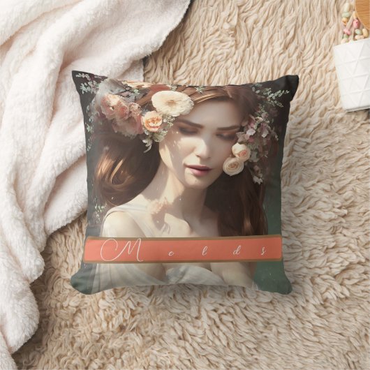 美しい結婚フローラの女嫁 クッション (ブランケット)