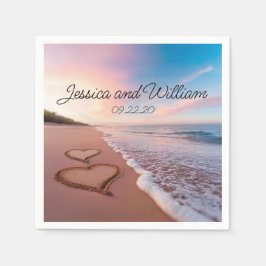 美しい結婚夏 スタンダードカクテルナプキン