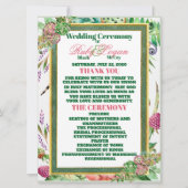 美しい結婚多肉料理のカード 招待状 (正面)