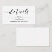 美しい結婚式のウェブサイトはエンクロージャカードを詳しく述べます エンクロージャーカード (正面/裏面)