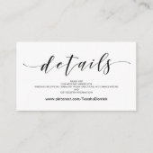 美しい結婚式のウェブサイトはエンクロージャカードを詳しく述べます エンクロージャーカード (正面)