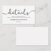 美しい結婚式のウェブサイトはエンクロージャカードを詳しく述べます エンクロージャーカード (正面/裏面)