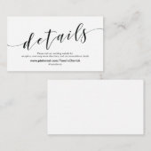 美しい結婚式のウェブサイトはエンクロージャカードを詳しく述べます エンクロージャーカード (正面/裏面)