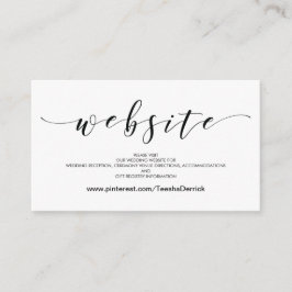 美しい結婚式のウェブサイトはエンクロージャカードを詳しく述べます エンクロージャーカード