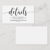 美しい結婚式のウェブサイトはエンクロージャカードを詳しく述べます エンクロージャーカード (正面/裏面)