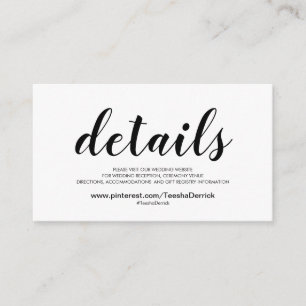 美しい結婚式のウェブサイトはエンクロージャカードを詳しく述べます エンクロージャーカード