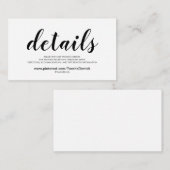 美しい結婚式のウェブサイトはエンクロージャカードを詳しく述べます エンクロージャーカード (正面/裏面)