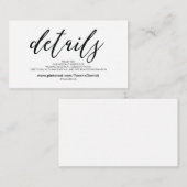 美しい結婚式のウェブサイトはエンクロージャカードを詳しく述べます エンクロージャーカード (正面/裏面)