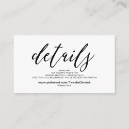 美しい結婚式のウェブサイトはエンクロージャカードを詳しく述べます エンクロージャーカード