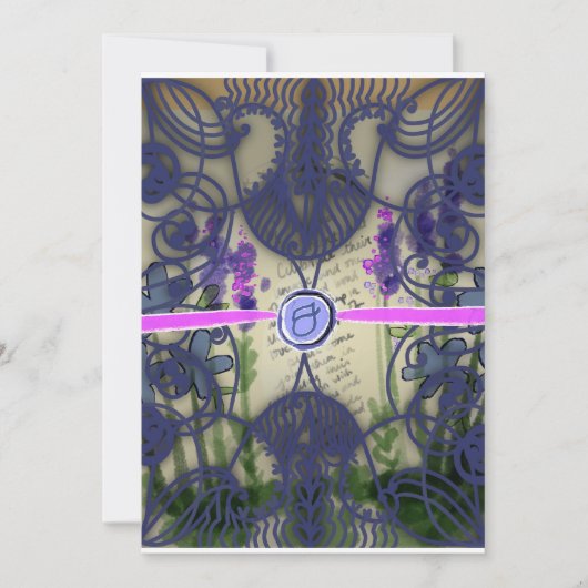 美しい結婚式のカード 案内状 (正面)