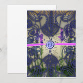 美しい結婚式のカード 案内状 (正面/裏面)