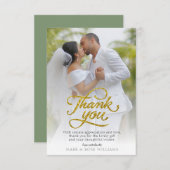 美しい結婚式のサンキューカード サンキューカード (正面/裏面)