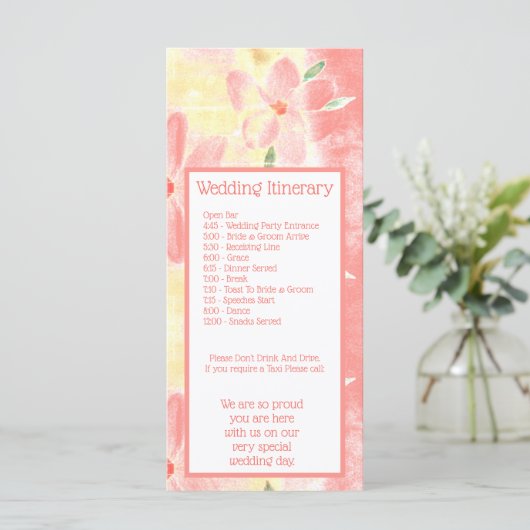 美しい結婚式の日テーブルの旅程 (スタンド正面)