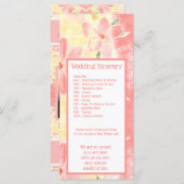 美しい結婚式の日テーブルの旅程 (正面/裏面)