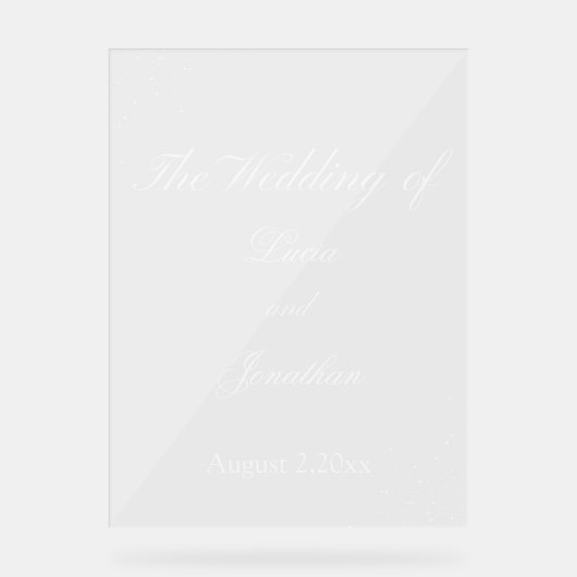 美しい結婚式アクリルのサイン アクリルサイン (正面)