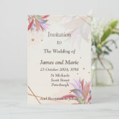 美しい結婚式招待状 紅葉 招待状 (スタンド正面)