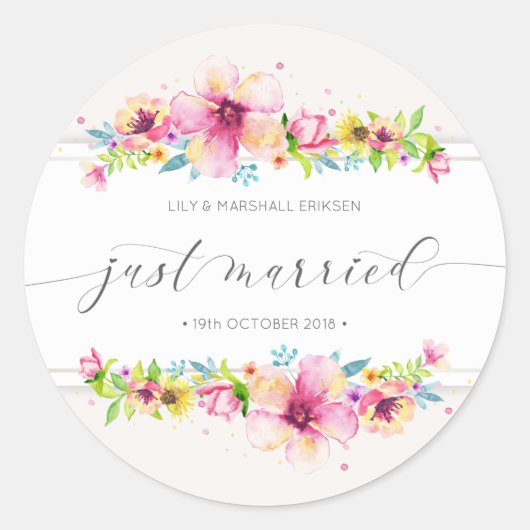 美しい結婚式 ウェディングステッカー | シール (正面)