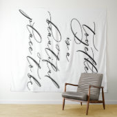 美しい結婚引用文の背景バナー タペストリー (インサイチュ(横))