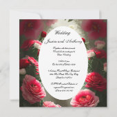 美しい結婚白いドレスTuxedo 招待状 (裏面)